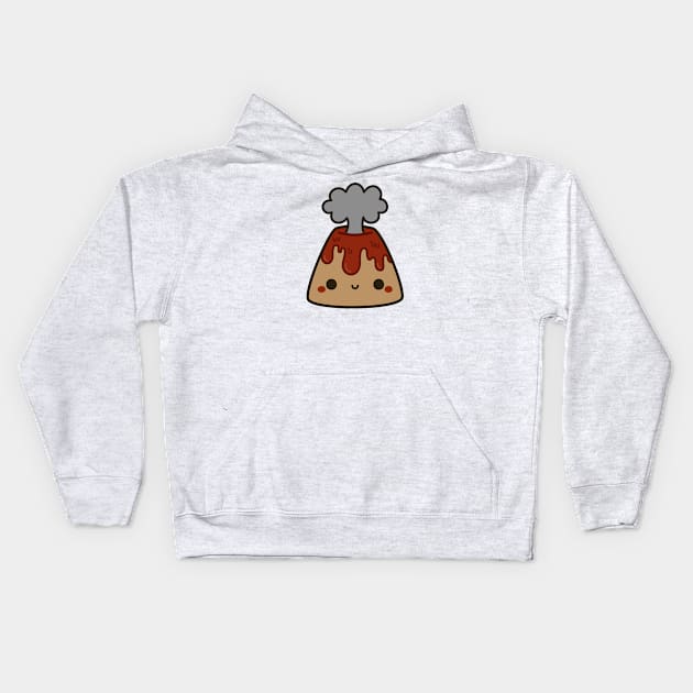 Cute volcano Kids Hoodie by peppermintpopuk